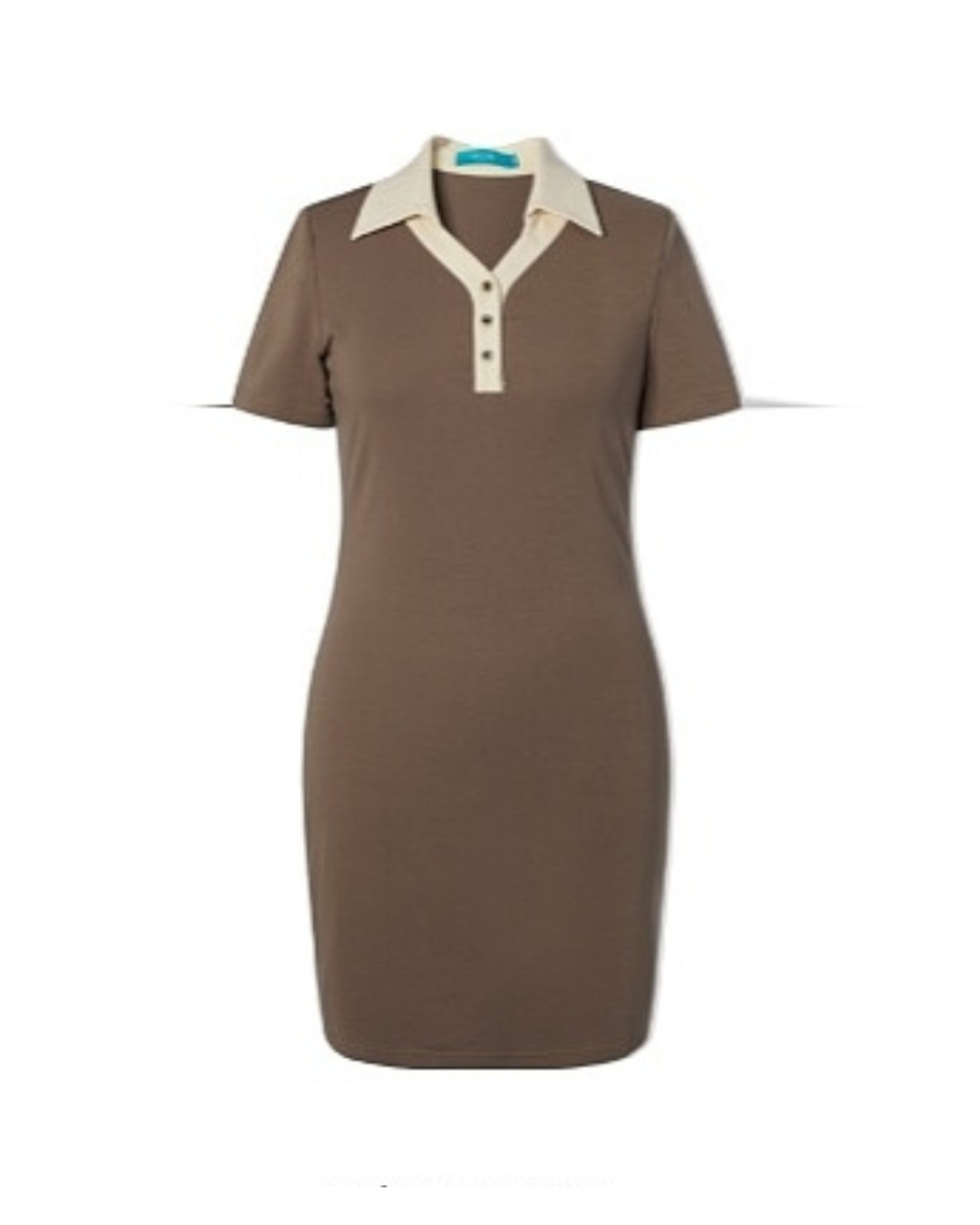 Bicolor Polo Knit Mini Dress IMO0088