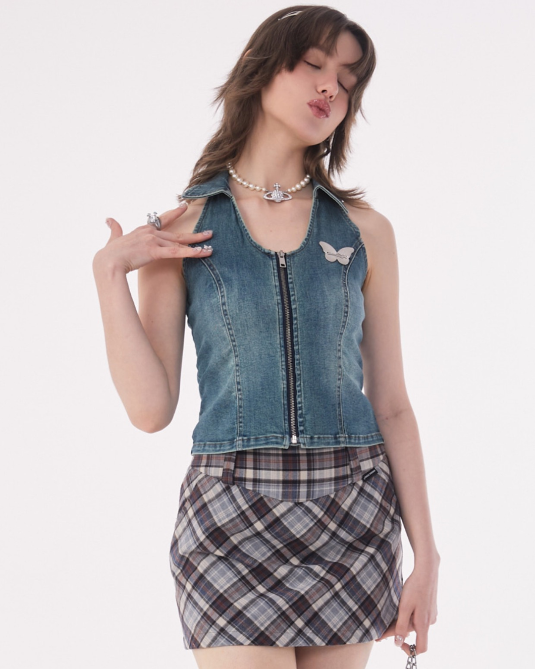 Vintage Sleeveless Denim Vest ZZF0196