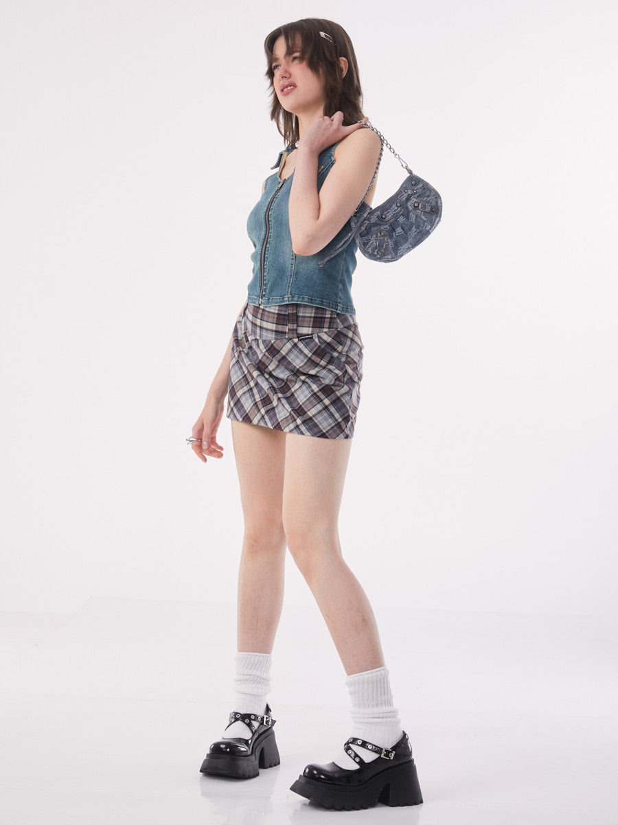 Vintage Sleeveless Denim Vest ZZF0196